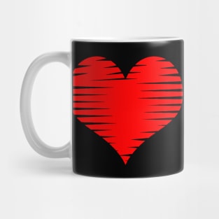 Red Hearts 01 Black Mug